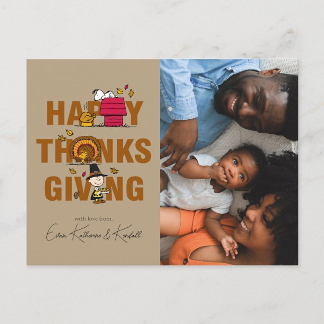 Jordnötter | HAPPY THANKSGIVING Helg Vykort (Framsida)