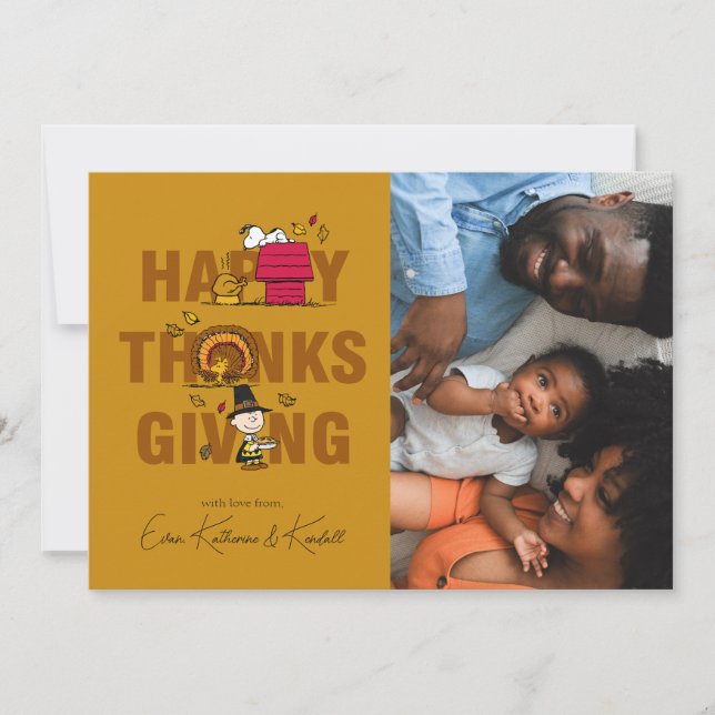 Jordnötter | HAPPY THANKSGIVING Julkort (Framsida)