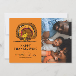 Jordnötter Happy thanksgiving Woodstock Turkiet Julkort