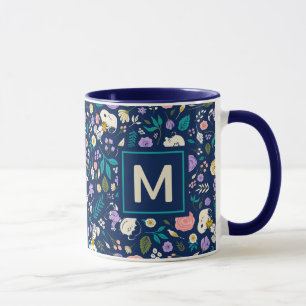 Jordnötter i Bloom Mönster   Lägg till Monogram Mugg