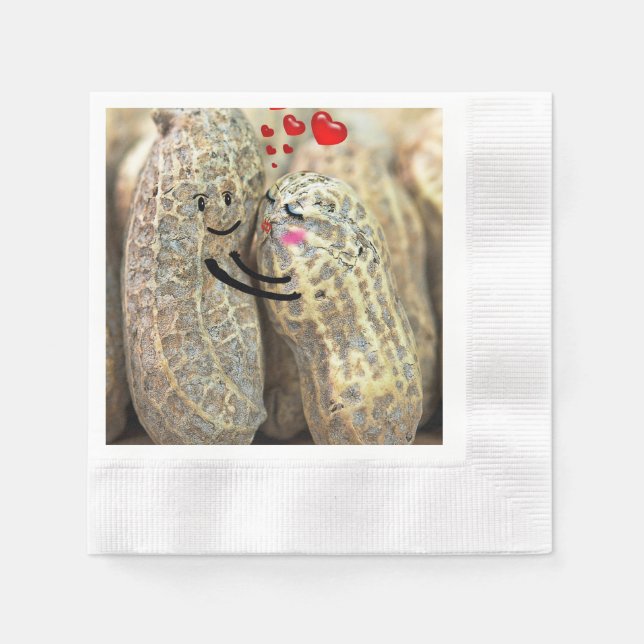 jordnötter i kärlek pappersservett (Framsidan)