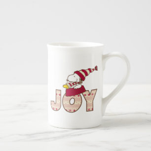 Jordnötter Joy Sled Ride & Snoopy & Woodstock Benporslin Mugg