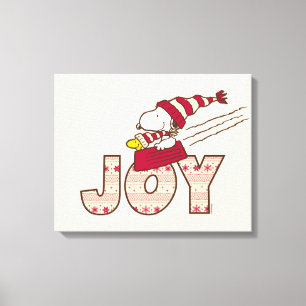 Jordnötter Joy Sled Ride & Snoopy & Woodstock Canvastryck