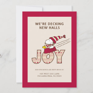 Jordnötter   Joy Sled Ride & Snoopy & Woodstock Julkort