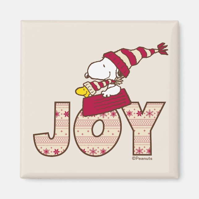 Jordnötter | Joy Sled Ride & Snoopy & Woodstock Magnet (Framsidan)