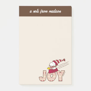 Jordnötter Joy Sled Ride & Snoopy & Woodstock Post-it Block