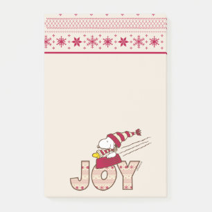Jordnötter Joy Sled Ride & Snoopy & Woodstock Post-it Block