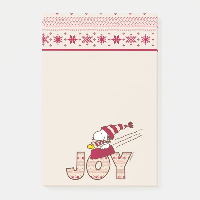 Jordnötter | Joy Sled Ride & Snoopy & Woodstock Post-it Block (Framsida)
