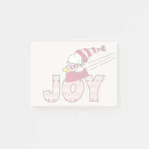 Jordnötter Joy Sled Ride & Snoopy & Woodstock Post-it Block