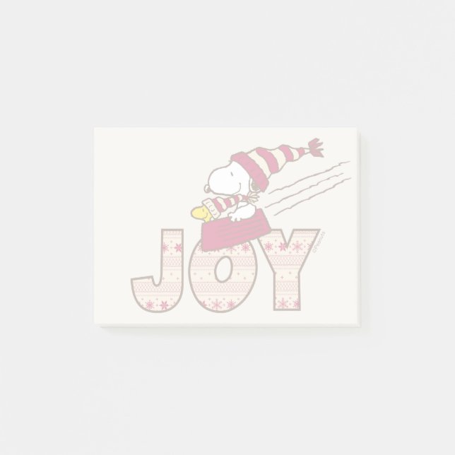 Jordnötter | Joy Sled Ride & Snoopy & Woodstock Post-it Block (Framsida)