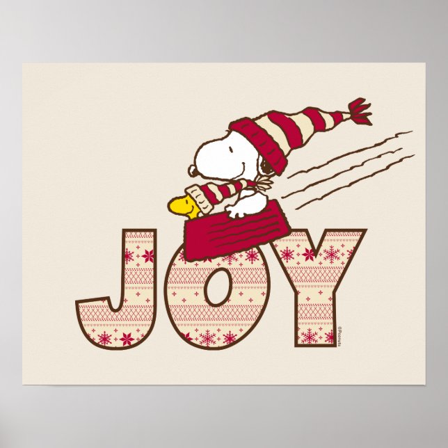 Jordnötter | Joy Sled Ride & Snoopy & Woodstock Poster (Framsidan)