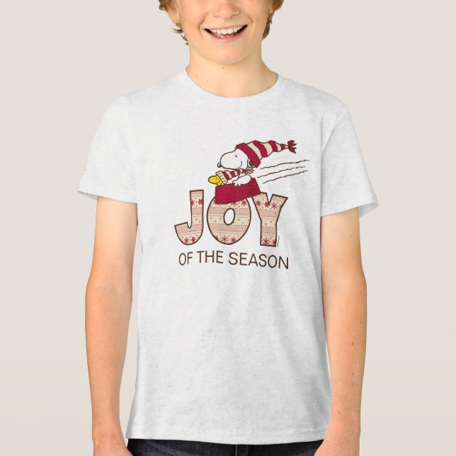 Jordnötter | Joy Sled Ride & Snoopy & Woodstock T Shirt (Framsida)