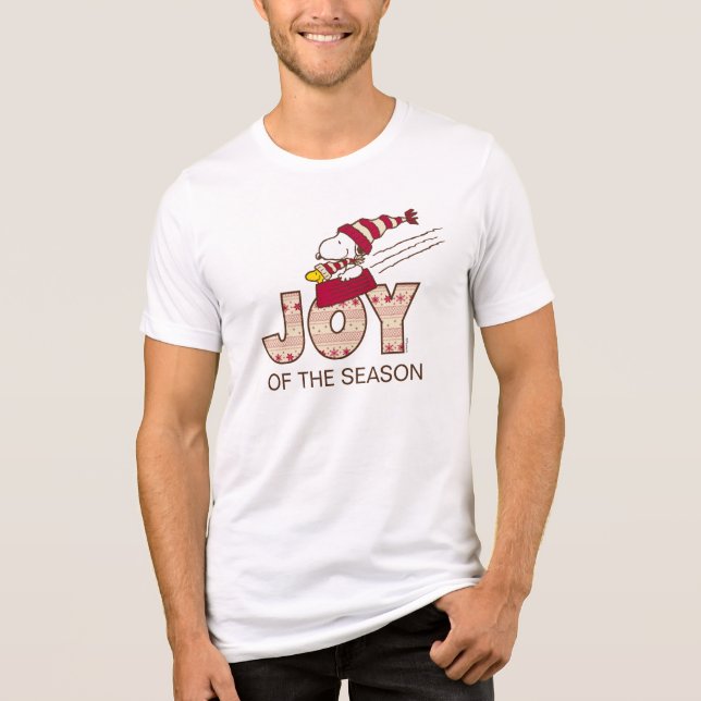 Jordnötter | Joy Sled Ride & Snoopy & Woodstock T Shirt (Framsida)