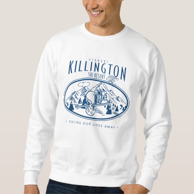 Jordnötter | Killington Ski Resort Vermont Lång Ärmad Tröja (Framsida)
