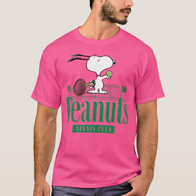 Jordnötter - Klubben Peanuts Tennis T Shirt (Framsida)
