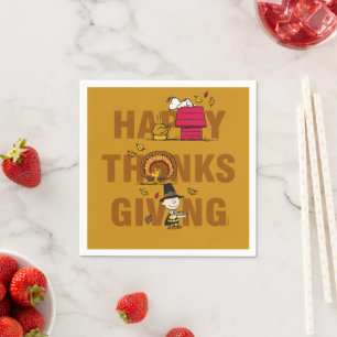 Jordnötter   Kombination av Happy thanksgiving Pappersservett