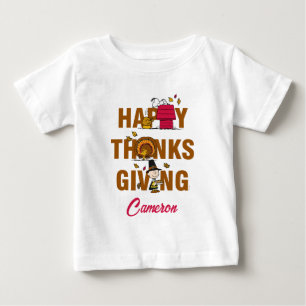 Jordnötter Kombination av Happy thanksgiving T Shirt