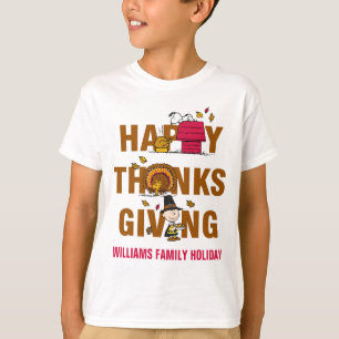 Jordnötter Kombination av Happy thanksgiving T Shirt