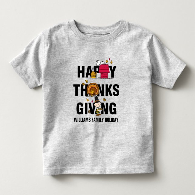 Jordnötter | Kombination av Happy thanksgiving T Shirt (Framsida)