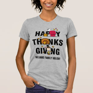 Jordnötter Kombination av Happy thanksgiving T Shirt