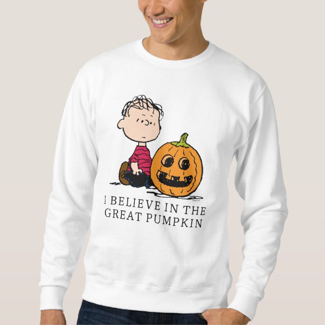 Jordnötter | Linus & Jack O'Lantern Lång Ärmad Tröja (Framsida)