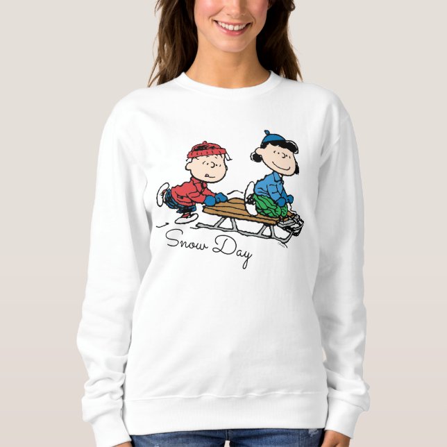 Jordnötter | Linus & Lucy Sled Riding T Shirt (Framsida)