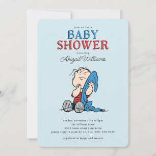 Jordnötter Linus och Blanket Boy Shower Inbjudningar