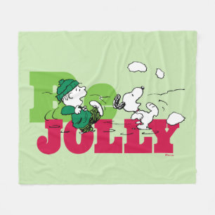 Jordnötter Linus & Snoopy BE Jolly Fleecefilt