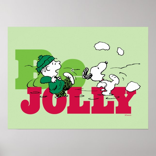 Jordnötter | Linus & Snoopy BE Jolly Poster (Framsidan)
