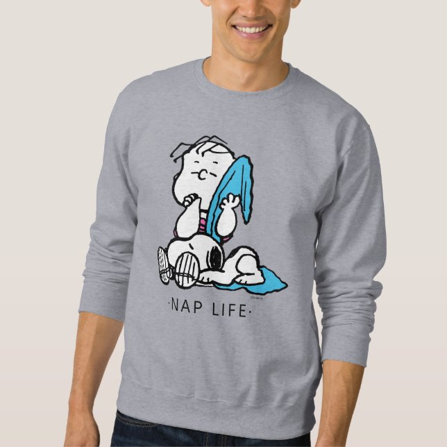 Jordnötter | Linus & Snoopy Lång Ärmad Tröja (Framsida)