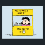 Jordnötter | Lucy & Doktor är i Poster<br><div class="desc">Lägg till en liten bit humor och jordnötscharm till väggen med den här poster med Lucy i hennes ikoniska "Doktor är i"-roll. Perfekt för fläkt of Peanuts, den här poster Lucy's lekfulla och nonsens personlighet, skapar den ett underbart tillägg till vilket rum eller kontor som helst.</div>