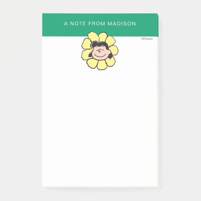 Jordnötter | Lucy Flower Post-it Block (Framsida)