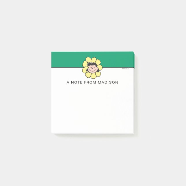 Jordnötter | Lucy Flower Post-it Block (Framsida)