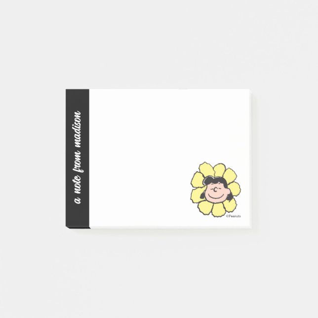 Jordnötter | Lucy Flower Post-it Block (Framsida)