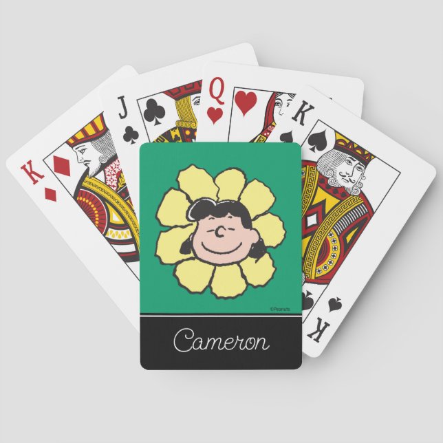 Jordnötter | Lucy Flower-uppspelningskort Casinokort (Baksidan)