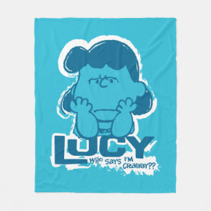Jordnötter Lucy Vem säger att jag är Crabby? Fleecefilt