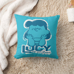 Jordnötter Lucy Vem säger att jag är Crabby? Kudde