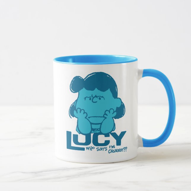 Jordnötter | Lucy Vem säger att jag är Crabby? Mugg (Höger)
