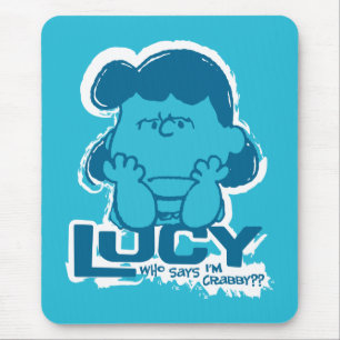 Jordnötter   Lucy Vem säger att jag är Crabby? Musmatta