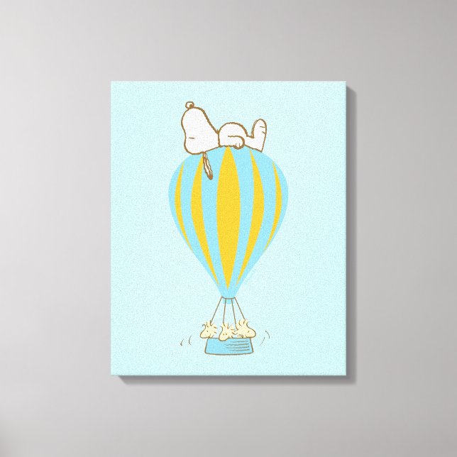 Jordnötter | Luftballong av sofiapi och trävaror Canvastryck (Framsida)