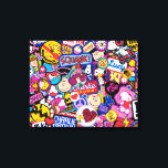Jordnötter | Mixtape Patch Mönster Canvastryck<br><div class="desc">Kolla in den här roligten med Peanuts Gang i söta plåster.</div>