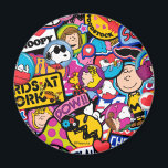 Jordnötter | Mixtape Patch Mönster Magnet<br><div class="desc">Kolla in den här roligten med Peanuts Gang i söta plåster.</div>