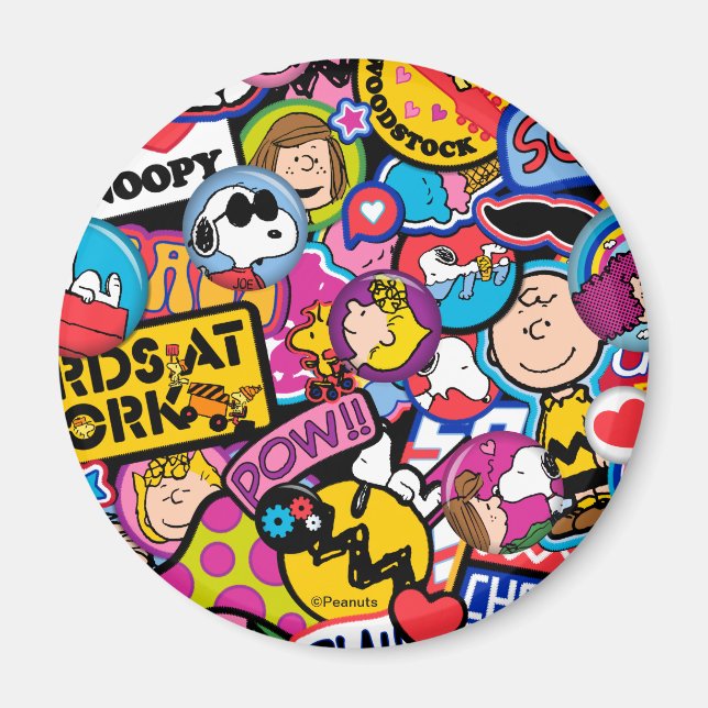 Jordnötter | Mixtape Patch Mönster Magnet (Framsidan)