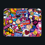 Jordnötter | Mixtape Patch Mönster Magnet<br><div class="desc">Kolla in den här roligten med Peanuts Gang i söta plåster.</div>