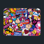 Jordnötter | Mixtape Patch Mönster Magnet<br><div class="desc">Kolla in den här roligten med Peanuts Gang i söta plåster.</div>