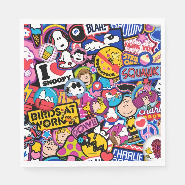 Jordnötter | Mixtape Patch Mönster Pappersservett (Framsidan)