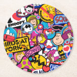 Jordnötter | Mixtape Patch Mönster Underlägg Papper Rund<br><div class="desc">Kolla in den här roligten med Peanuts Gang i söta plåster.</div>