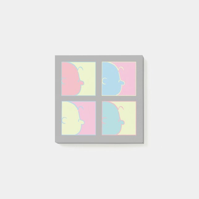 Jordnötter | Modern Pop Art Charlie Brown Post-it Block (Framsida)