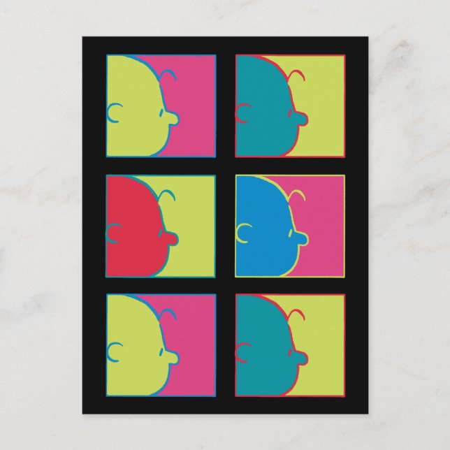 Jordnötter | Modern Pop Art Charlie Brown Vykort (Framsida)