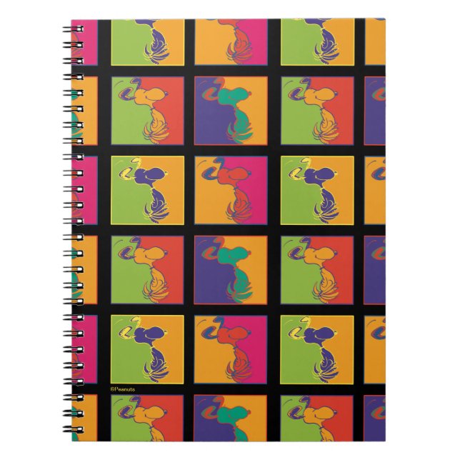 Jordnötter | Modern pop Art Snoopy Anteckningsbok (Framsidan)
